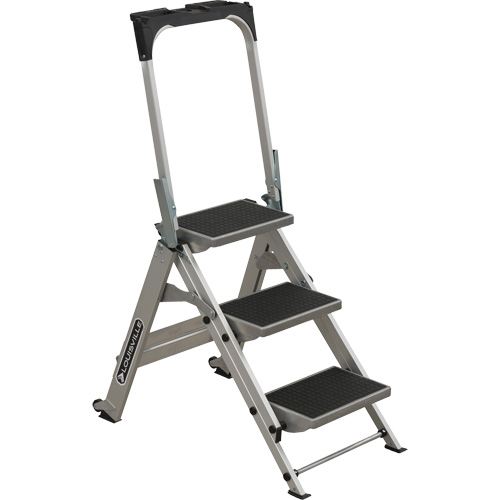 Tilt & Roll Step Stool Ladder, 3 Steps, 34" x 22" x 50.75" High Kelford