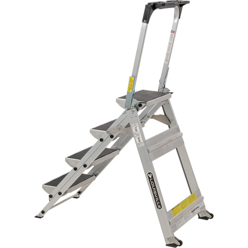 Tilt & Roll Step Stool Ladder, 4 Steps, 44.25" x 22.13" x 59" High Kelford