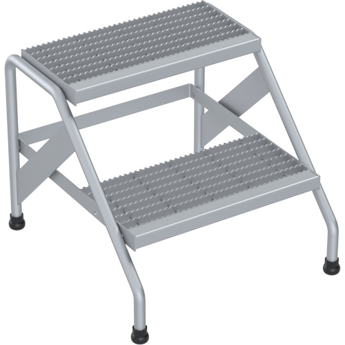 Escabeau en aluminium, 2 marche(s), 22-13/16" la x 24-9/16" lo x 20" h, Capacit&eacute; 500 lb Kelford