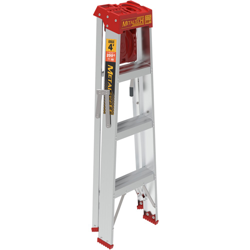 Step Ladder with Paint Tray, 4', Aluminum, 200 lbs. Capacity, Type 3 Kelford