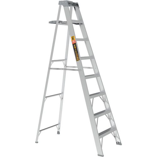 Step Ladder with Paint Tray, 8', Aluminum, 225 lbs. Capacity, Type 2 Kelford