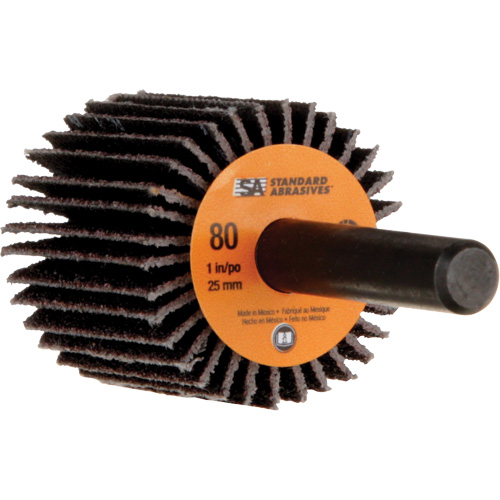 Meule &agrave; lamelles Standard Abrasives, Oxyde d'aluminium, Grain 80, 1" x 1" x 1/4" Kelford