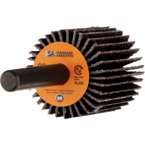 Meule &agrave; lamelles Standard Abrasives, Oxyde d'aluminium, Grain 80, 1" x 1" x 1/4" Kelford