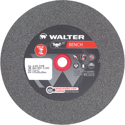 Bench Grinding Wheels, 7" x 1", 1" Arbor, 1 Kelford