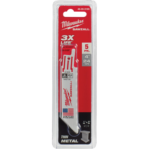 Lames de scie alternative Sawzall, Bim&eacute;tal, 24 Dents par pouce, 4" lo x 3/4" la Kelford