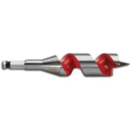 Longue m&egrave;che h&eacute;licoidale pour perceuse, Diam&egrave;tre de 1-1/4, Cannelure 3", Tige 7/16" hexagonal Kelford