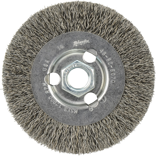 Disque &agrave; fils cr&ecirc;p&eacute;s, 4" dia., Fils 0,12", Arbre 5/8"-11 Kelford
