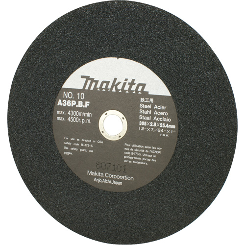 Abrasive Wheel for Cut Off Saws & Angle Cutters, 12" x 7/64", 1" Arbor, 4500 RPM Kelford