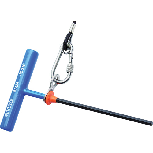 Hex Key - Metric, Hex End, 2.5 mm x 6" L, T Handle Kelford