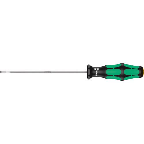 Tournevis &agrave; fente, Tige de 3,5 mm, Ronde, 8-1/8" lo, Prise en Plastique Kelford