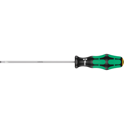 Slotted Screwdriver, 4 mm Tip, Round, 9-3/4" L, Plastic Handle Kelford