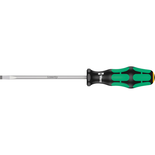 Slotted Screwdriver, 5.5 mm Tip, Round, 8-25/32" L, Plastic Handle Kelford