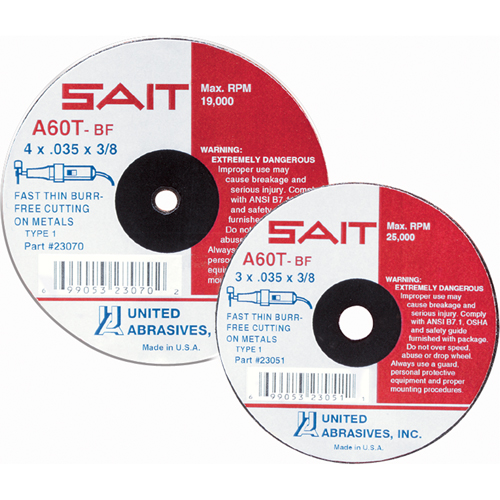 Cut-Off Wheel, 7" x 0.045", 7/8" Arbor, Type 27, Aluminum Oxide/Ceramic, 8500 RPM Kelford