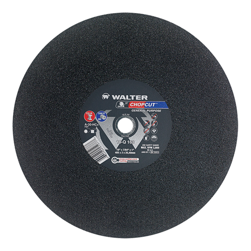 Meules &agrave; tronçonner Chopcut, 16" x 7/8", Arbre de 1", Type 1, Oxyde d'aluminium, 3800 Tr/min Kelford
