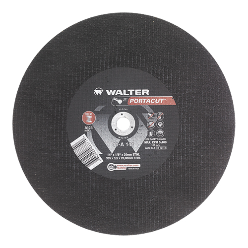 Portacut High Speed Cut-Off Wheel, 14" x 1/8", 3/4" Arbor, Type 1, Aluminum Oxide, 5400 RPM Kelford