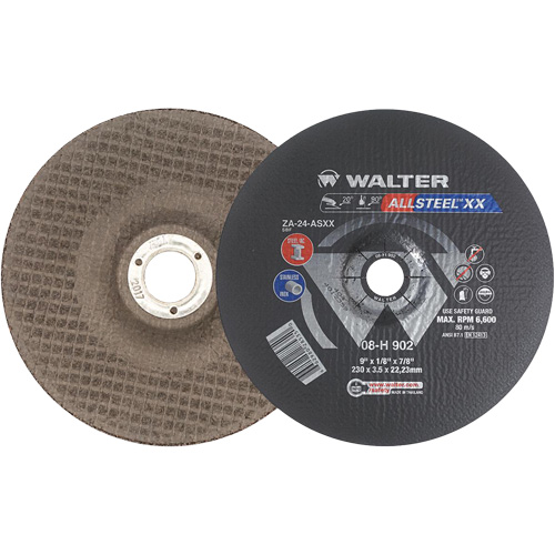 Allsteel XX Depressed Centre Grinding Wheels, 9" x 1/8", 7/8" Arbor, Type 27 Kelford