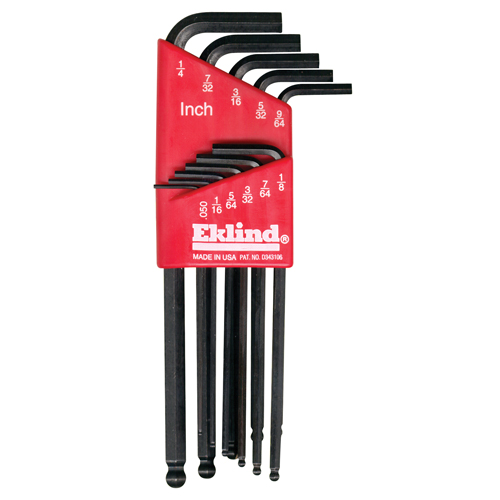 Balldrive Hex Key, Hex End, 7/64" x 3.56" L, L Shape Kelford