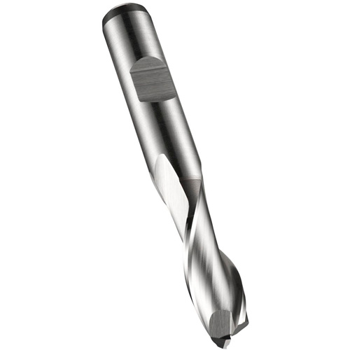 Square End Slot Drill, 1/4" Dia., 66 mm L, 10 mm Shank, High Speed Cobalt Kelford