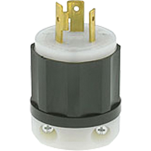 2-Pole 3-Wire Grounding Locking Plug, Nylon, 20 Amps, 250 V, L6-20P Kelford