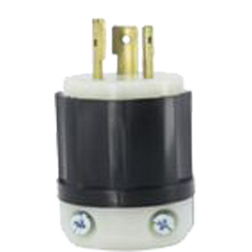 2-Pole 3-Wire Grounding Locking Plug, Nylon, 20 A, 347 V, L24-20P Kelford