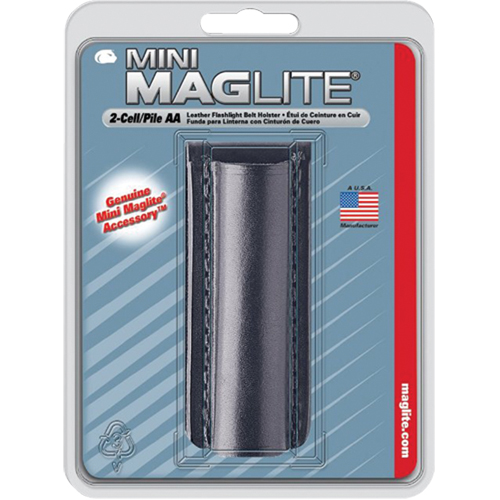 &eacute;tui de ceinture en cuir pour lampe de poche &agrave; 2 piles AA, Porte-lampe de poche, Cuir, 1 Poches Kelford