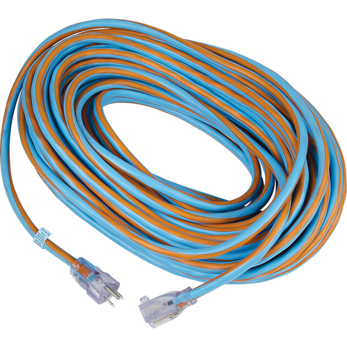 Cordon rallonge verrouillable toute saison en caoutchouc TPE Arctic Blue, Toutes saisons, SJEOW, AWG 12/3, 15 A, 100' Kelford