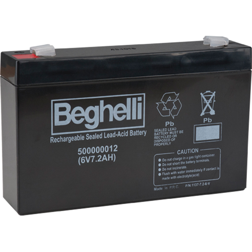 Sealed Lead Acid Batteries, 6 V, 7.2 Ah Kelford