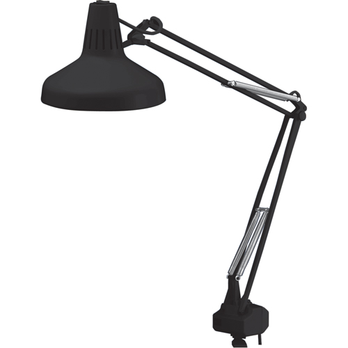 Heavy-duty Combination Task Light, 22/60 W, Fluorescent/Incandescent, 45" Neck, Black Kelford