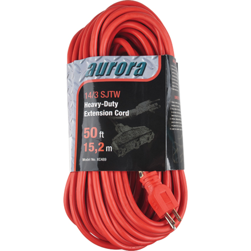 Cordon rallonge en vinyle, Ext&eacute;rieur, SJTW, AWG 14/3, 15 A, 3 prise(s), 50' Kelford