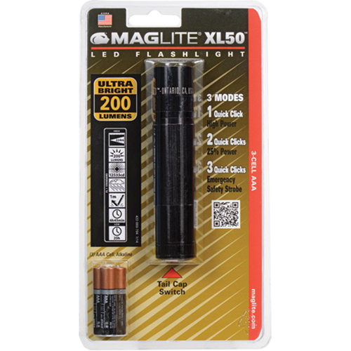 XL50Flashlights, LED, 200 Lumens, AAA Batteries Kelford