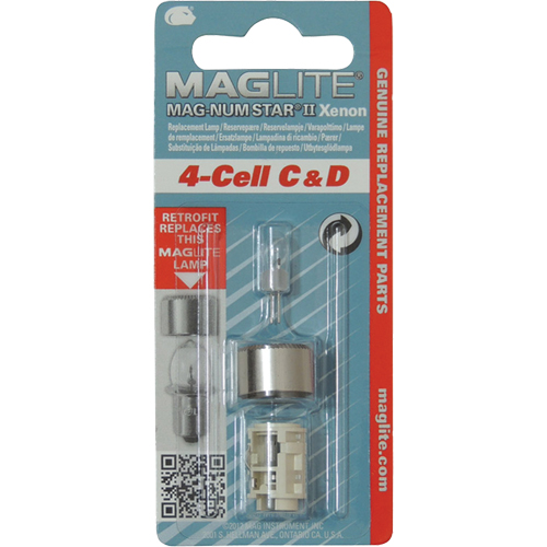 Ampoule de rechange pour lampe de poche &agrave; 4 piles C & D Kelford