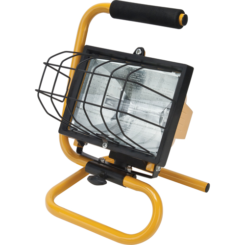 Portable Work Light, Halogen, 500 W, 8000 Lumens, Steel Housing Kelford