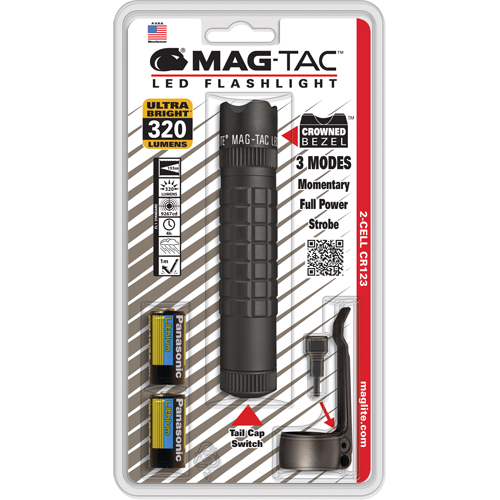 Mag-Tac Tactical Flashlights, LED, 320 Lumens, CR123 Batteries Kelford