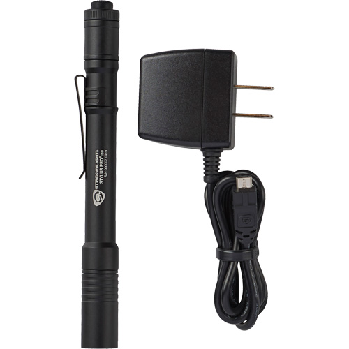 Stylus Pro&reg; USB Pen Light, LED, 350 Lumens, Aluminum Body, Rechargeable Batteries, Included Kelford