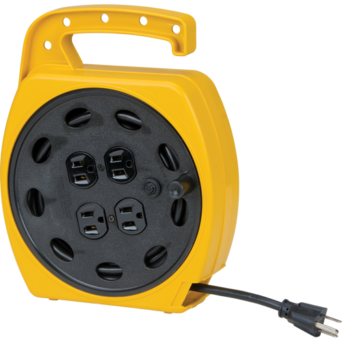 Wind-Up Extension Cord, 25', SJT, 16/3 Gauge, 10 A Kelford