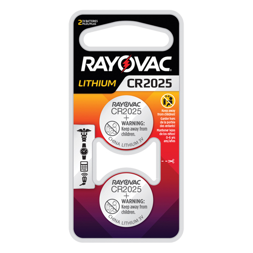CR2025 Lithium Coin Cell Batteries, 3 V Kelford