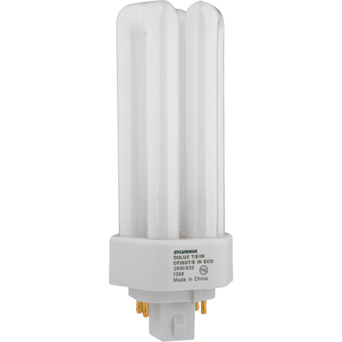 Lampe fluorescente compacte &agrave; tube triple Dulux D/E/IN Amalgam, T (T4), 42 W, 4100 K, Base G24Q-4, 16 000 h Kelford