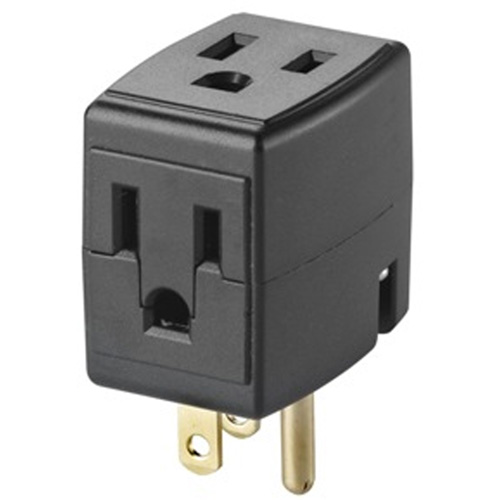 Cube triple mis &agrave; la terre, 3 Prise(s), Aucune, 15 A, 1875 W, 125 V Kelford