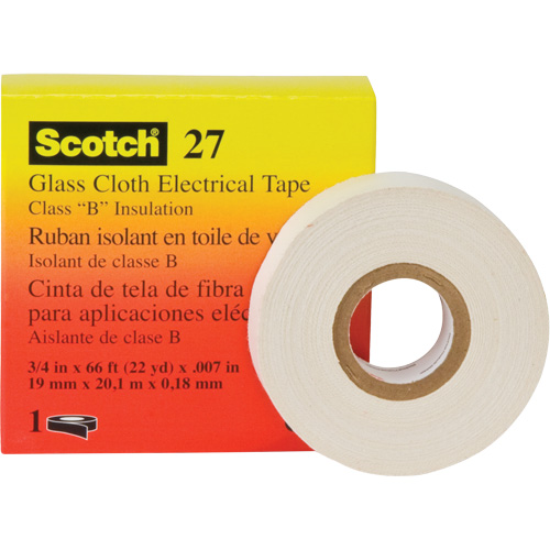Ruban isolant en toile de verre 27 Scotch, 12 mm (1/2") la x 20 m (66') lo Kelford