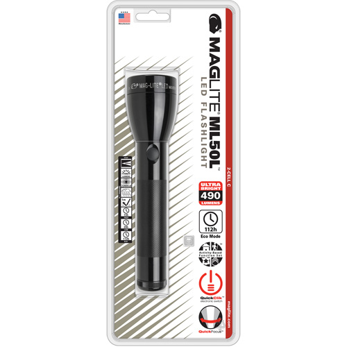 Flashlight, LED, 490 Lumens, C Batteries Kelford