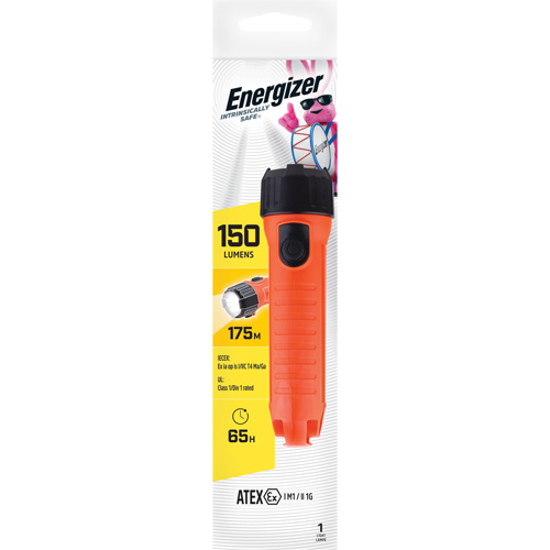 Intrinsically Safe&reg; Handheld Flashlight, LED, 150 Lumens, D Batteries Kelford