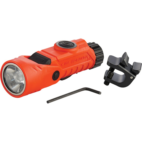 Vantage&reg; 180 X Multi-Fuel Helmet/Right Angle Flashlight, LED, Rechargeable/CR123A Batteries, Nylon Polymer Kelford