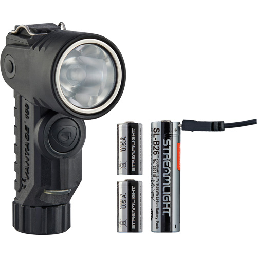 Lame de poche &agrave; alimentation multiple &agrave; angle droit pour casque Vantage 180 X, DEL, Piles Rechargeable/CR123A, Polym&egrave;re de nylon Kelford