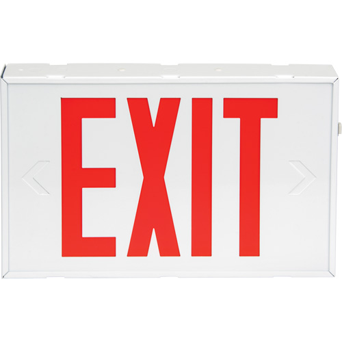 Exit Sign, LED, Battery Operated/Hardwired, 12-1/5" L x 7-1/2" W, English Kelford