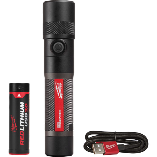 Lampe de poche 1100L &agrave; mise au point par torsion, DEL, 1100 lumens, Piles Rechargeable Kelford