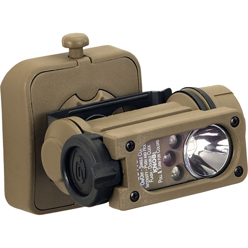 Sidewinder Compact&reg; II Military Model Hands Free Light, LED, 55 Lumens, 6 Hrs. Run Time, AA Batteries Kelford