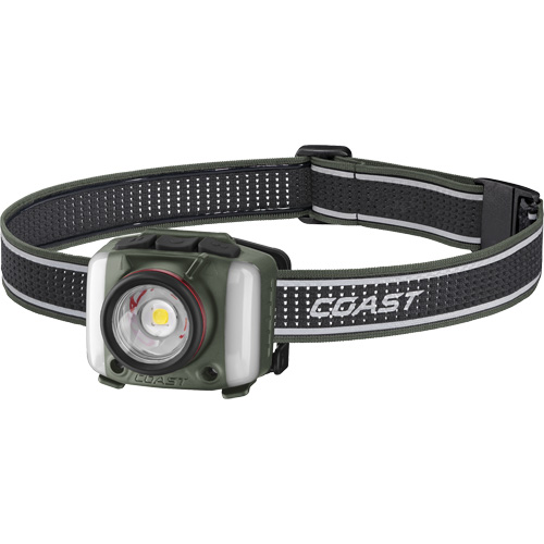 Lampe frontale FL97R &agrave; trois couleurs avec syst&egrave;me Twist Focus et commande vocale, DEL, 830 lumens, 2 hres de fonctionnement, piles Rechargeable Kelford