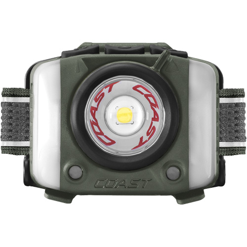 Lampe frontale FL97R &agrave; trois couleurs avec syst&egrave;me Twist Focus et commande vocale, DEL, 830 lumens, 2 hres de fonctionnement, piles Rechargeable Kelford