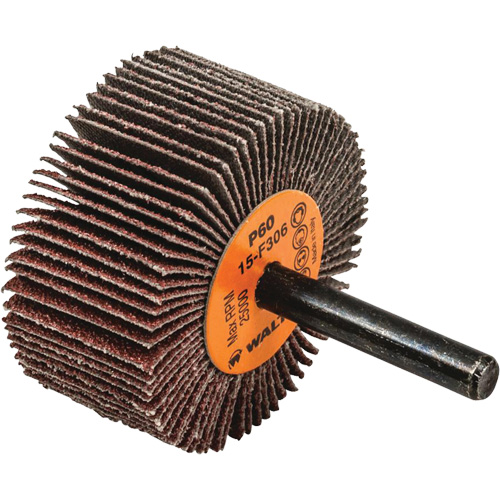 Coolcut Flap Wheel, Aluminum Oxide, 60 Grit, 2" x 1" x 1/4" Kelford
