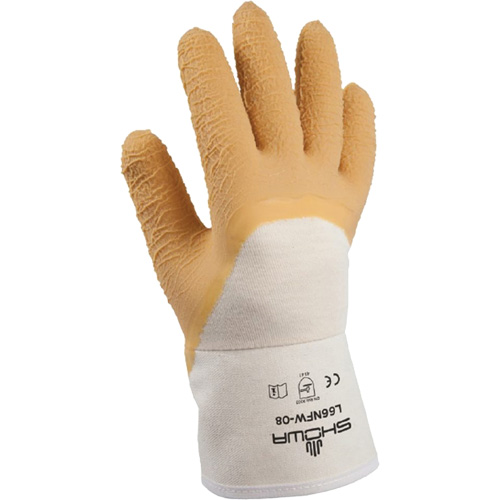 L66NFW General-Purpose Gloves, 8/Small, Rubber Latex Coating, Cotton Shell Kelford